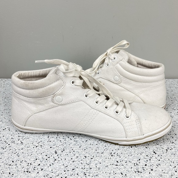 Taos Top Star Womens Shoes Size‎ 10 White Canvas Mid Top TPS-13668 - Picture 6 of 9